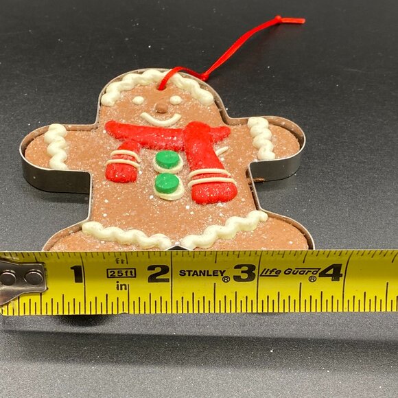 Gingerbread Boy Cookie Cutter Christmas Tree Ornament 4" Holiday Seasonal Decor - Picture 10 of 11
